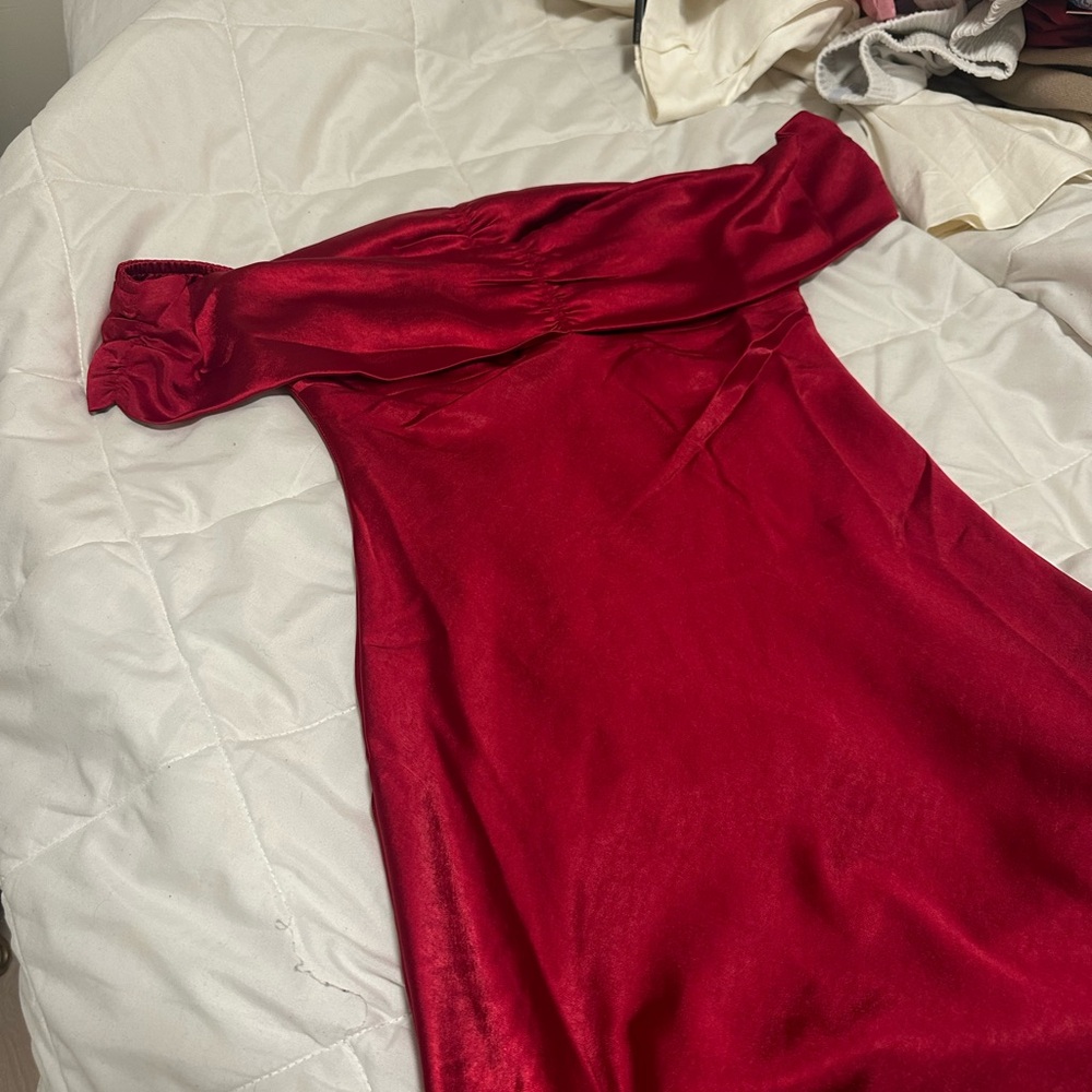 Princess Polly Off The Shoulder Dress In Red